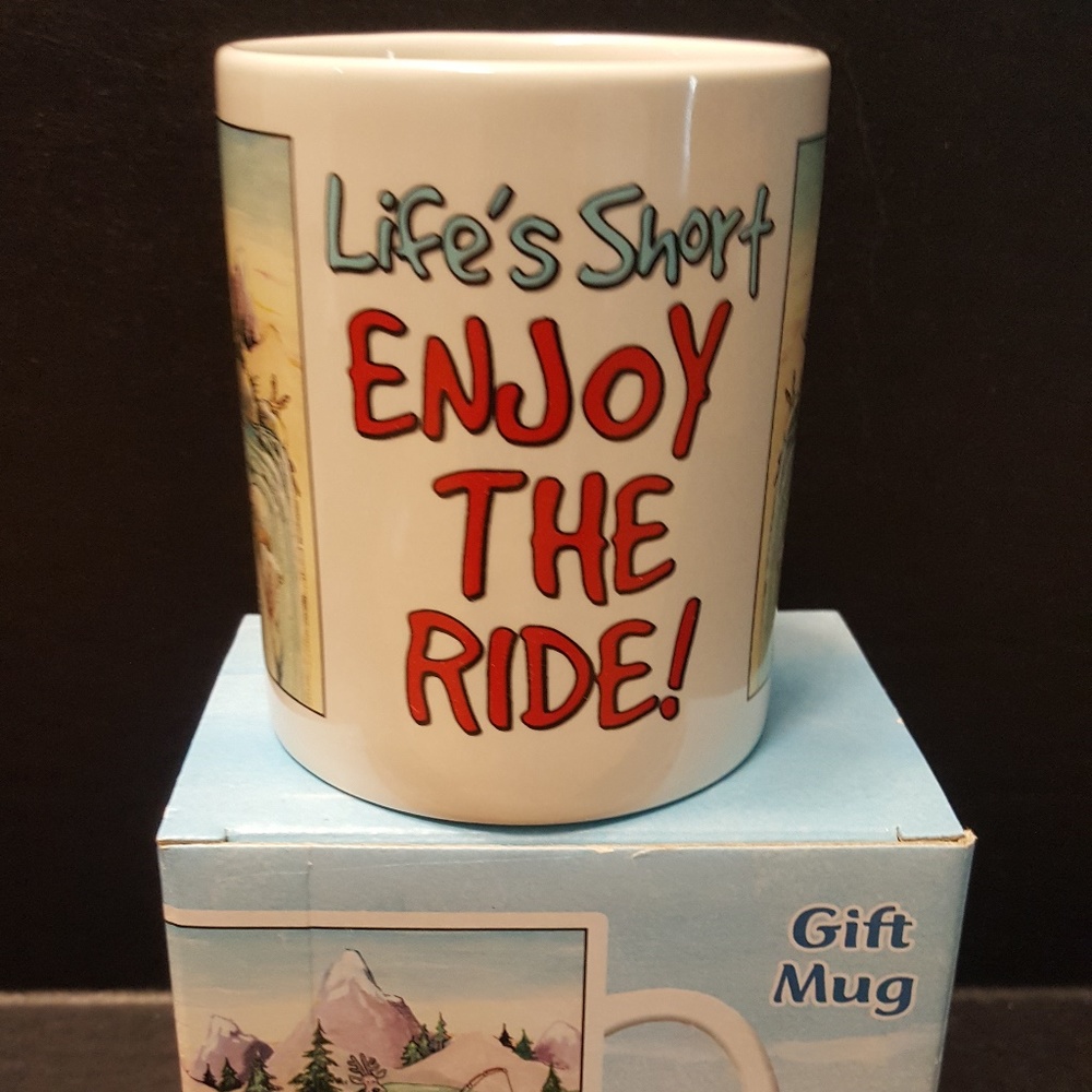 Leanin Tree mug - Life's short, Enjoy the ride!